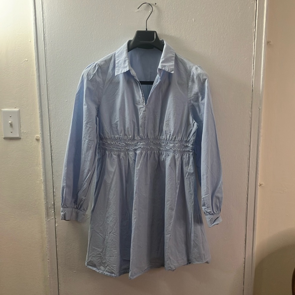 Light Blue Long Sleeve Blouse